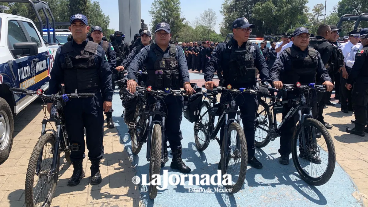 Policías pedalearán para patrullar el centro de Ecatepec