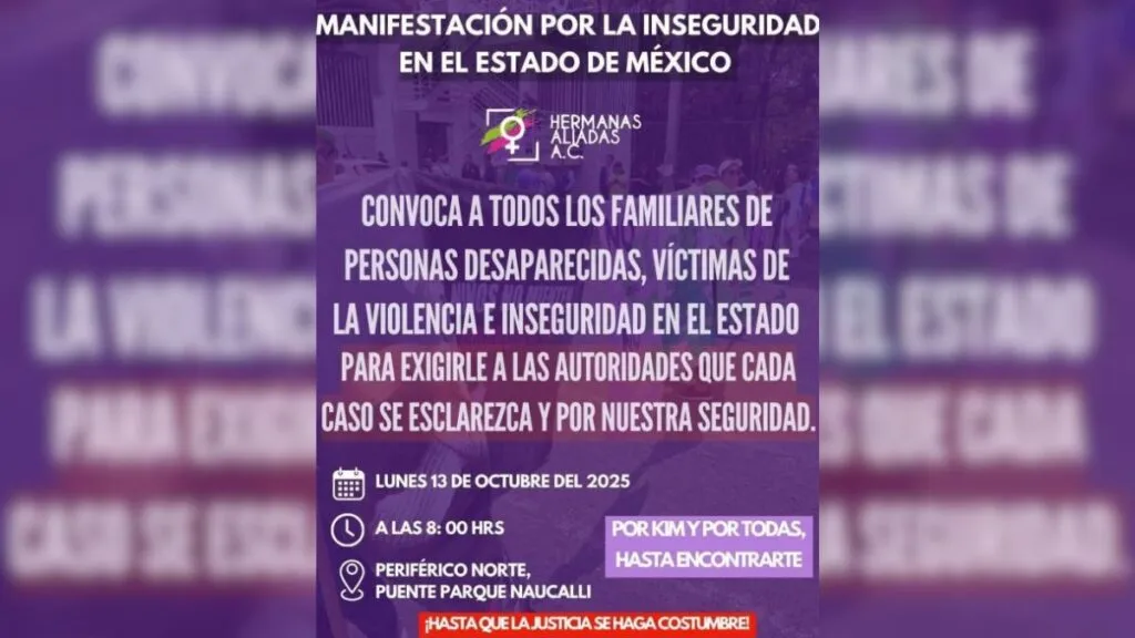 Organización convoca manifestación en Naucalpan para exigir localización de Kimberly Hilary