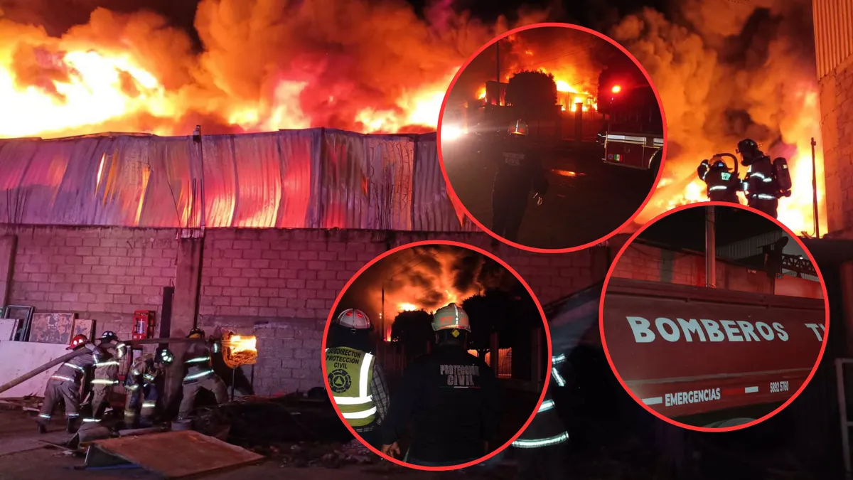 Controlan incendio en fábrica de pigmentos en Xalostoc, Ecatepec