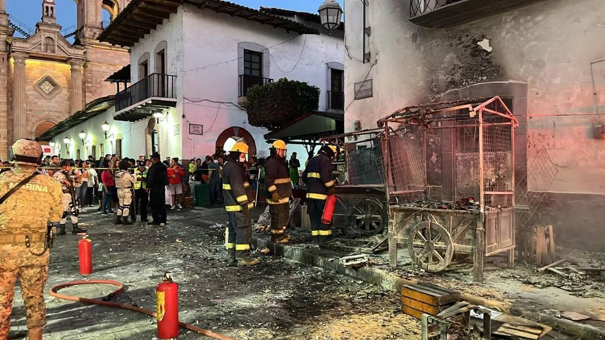 [VIDEO] Explota puesto de pirotecnia en Valle de Bravo
