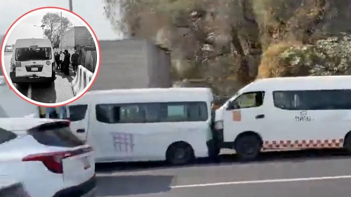 [VIDEO] Camión se queda sin frenos y embiste a tres unidades de transporte público en la México-Pachuca