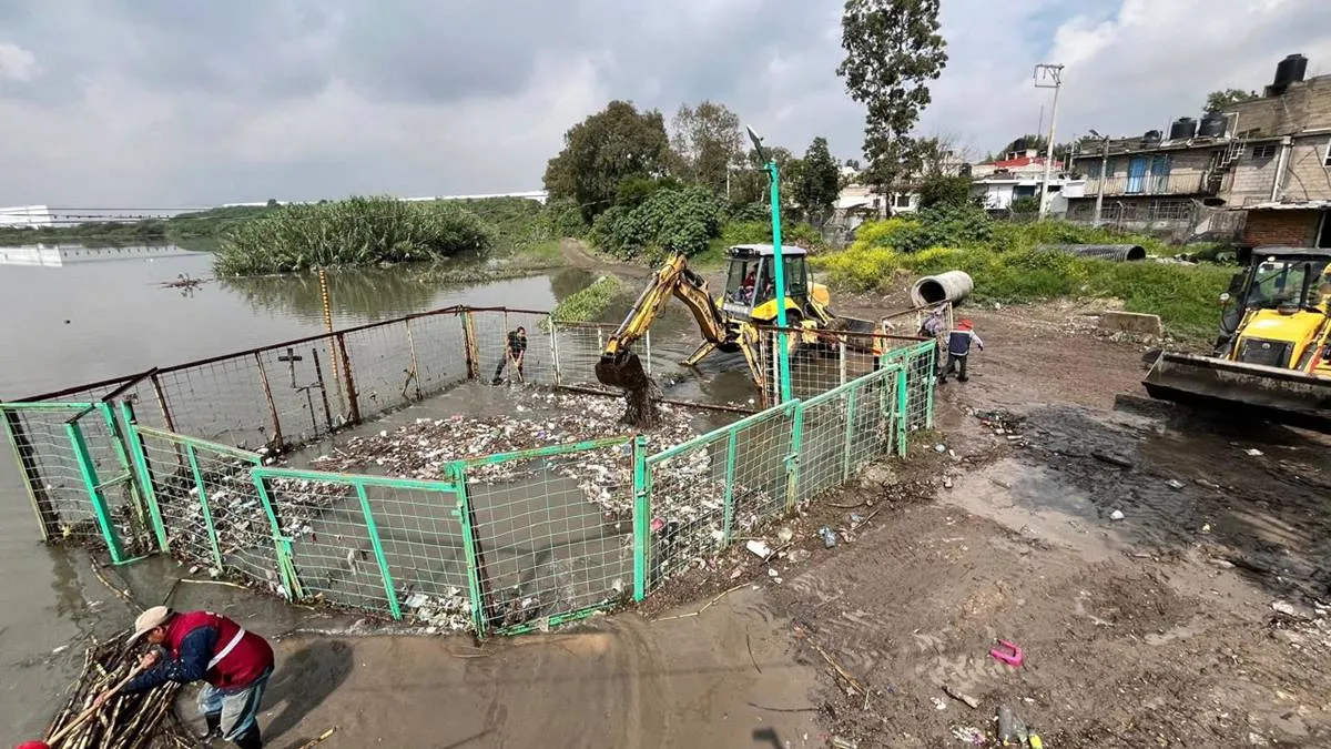 Vigilancia permanente en la Presa El Ángulo, Cuautitlán Izcalli, ante intensas lluvias