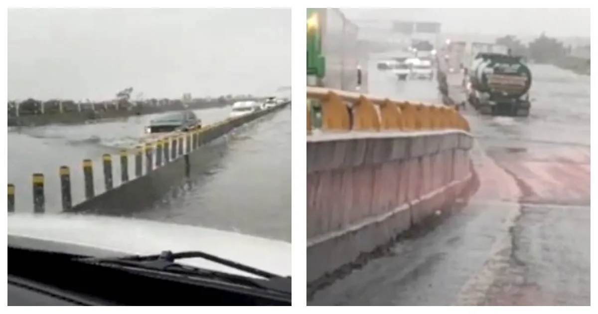 VIDEO: Se reporta inundación en Circuito Exterior Mexiquense
