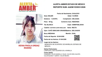 Alerta Amber: Se busca a Kenia Paola Ordaz Rivero, desaparecida en Ecatepec