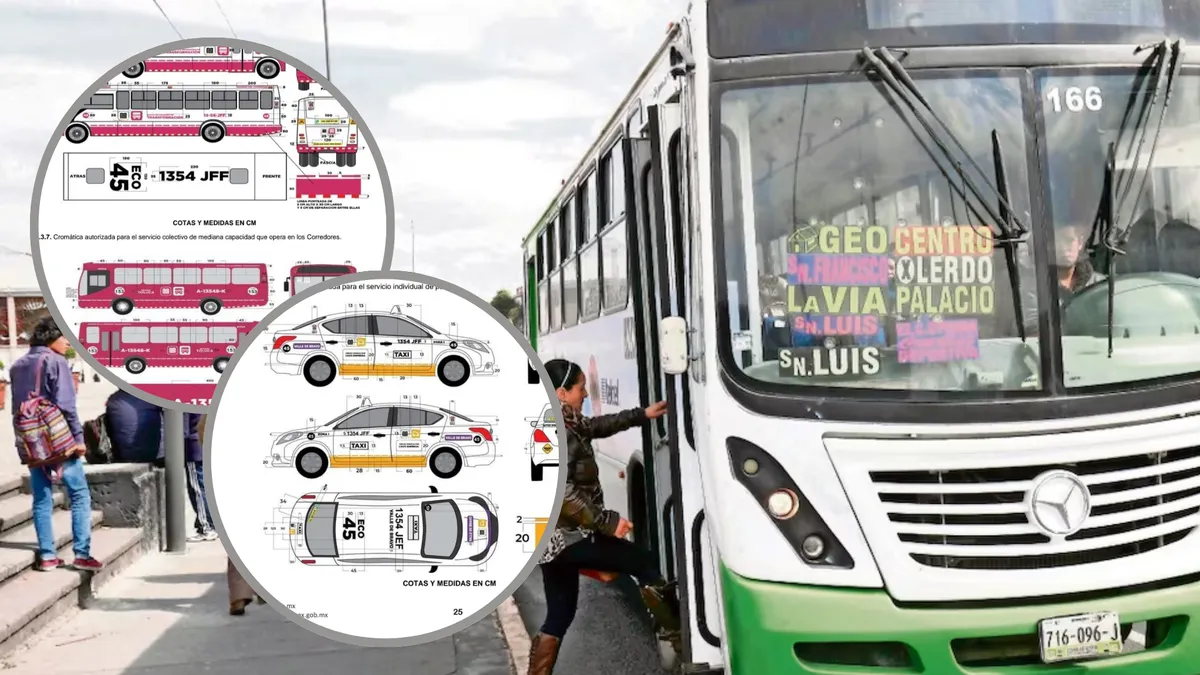 Conoce la nueva cromática para el transporte público en Edomex