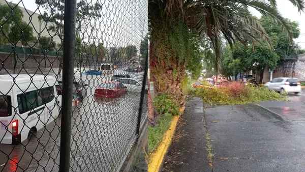 Inundaciones y truenos paralizan vialidades en el Valle de México