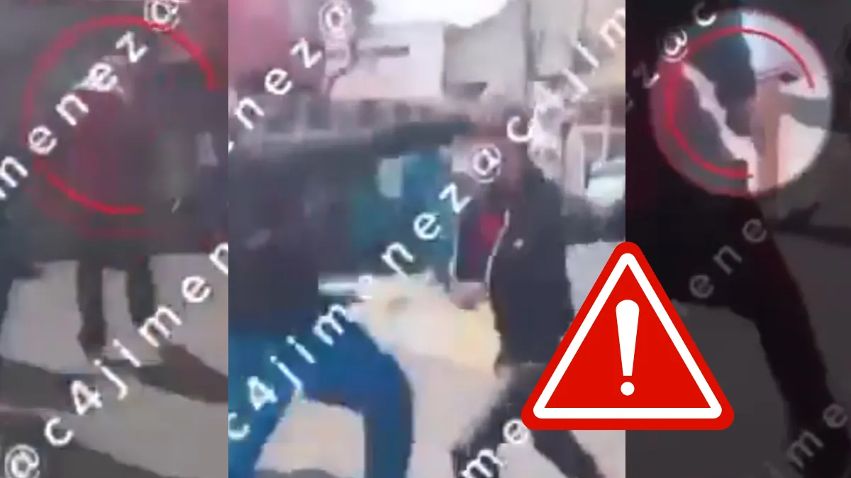 Riña entre jóvenes frente a la secundaria 252 en la alcaldía Venustiano Carranza terminó con amenazas con arma de fuego.