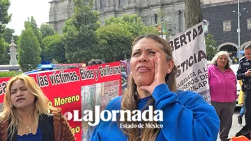 Protestan en Toluca para reclamar inocencia de detenidos por linchamiento de 2022