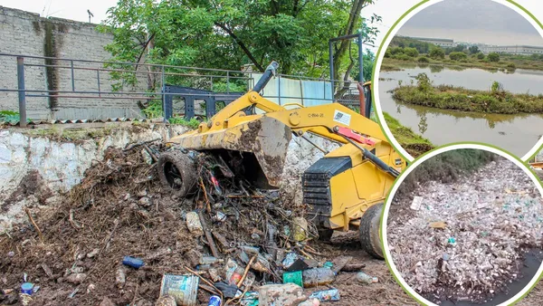 Cuautitlán Izcalli: Retiran 75 toneladas de basura de la presa El Ángulo