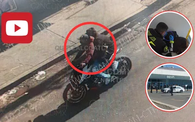 Motociclistas asaltan banco en la Agrícola Pantitlán; hay un policía herido y movilización en la zona.