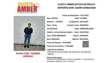 Alerta Amber: Se busca a Katia Itzel Torres Arenas; desapareció en Ecatepec