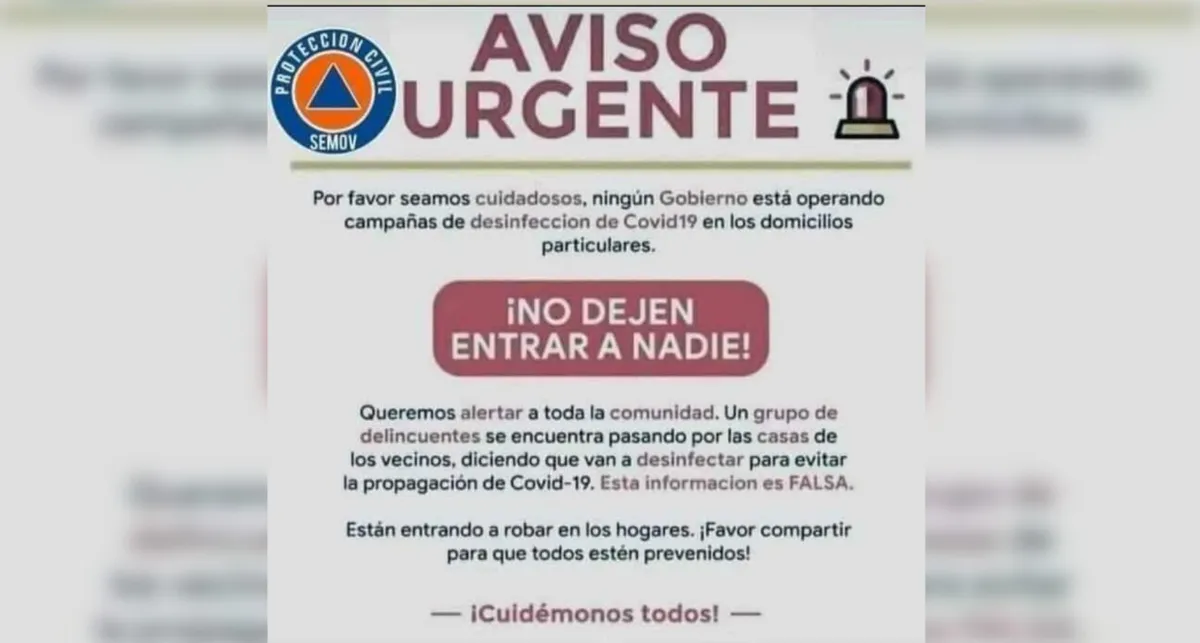 ASECEM alerta sobre empresas falsas sanitizantes de Covid-19