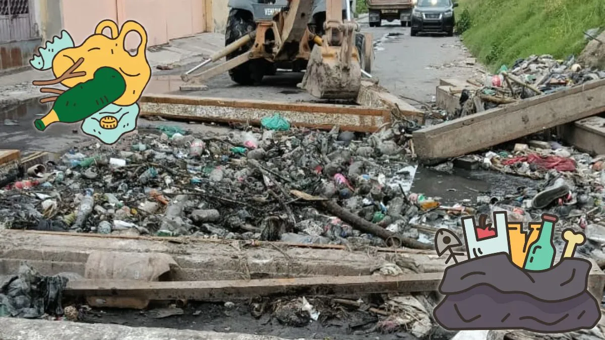 Ecatepec retira tapón de basura en Colector Veracruz Las Flores