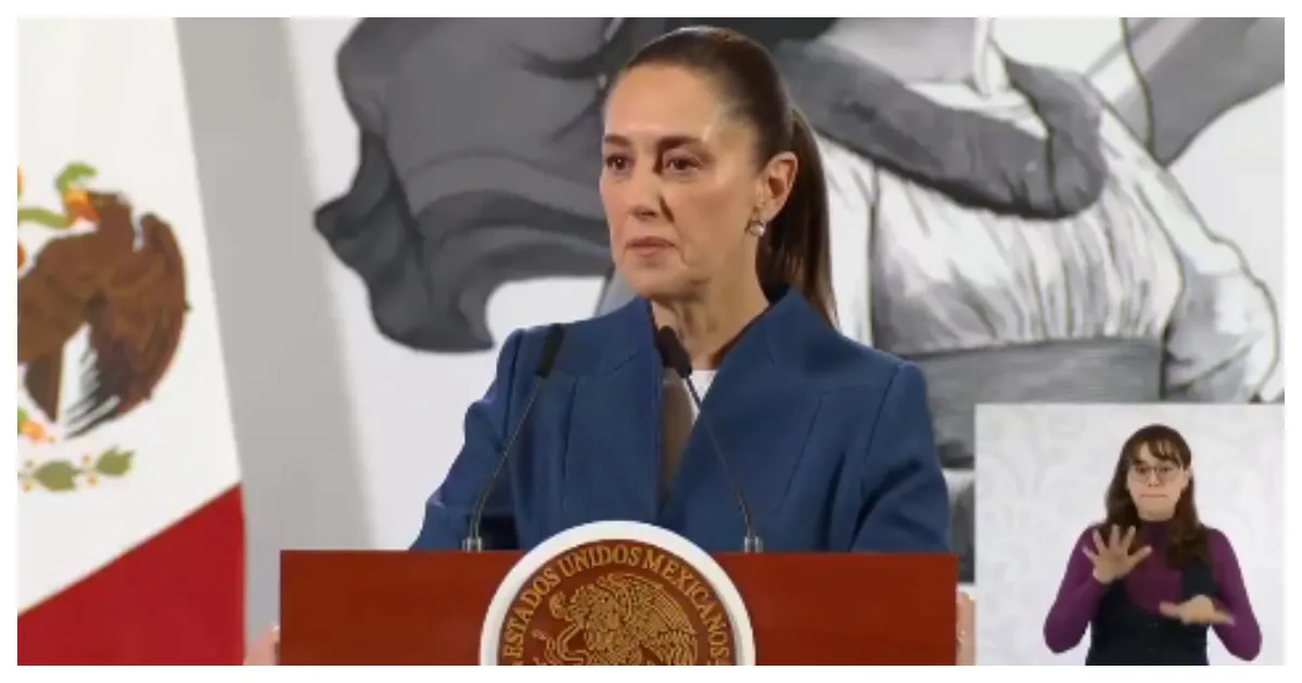 Claudia Sheinbaum desde Palacio Nacional.