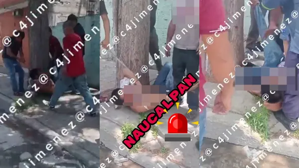 Un presunto ladrón fue sometido y golpeado por vecinos furiosos en Naucalpan.