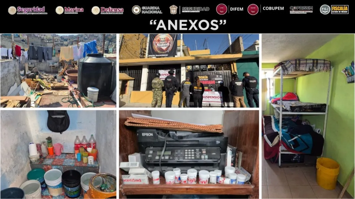 Autoridades clausuran y aseguran anexos en Edomex; podrían estar relacionados con hechos delictivos