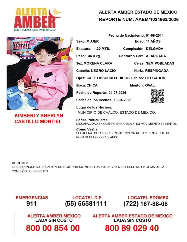 Alerta Amber: Se busca a las hermanas Castillo Montiel; desaparecieron en Chalco