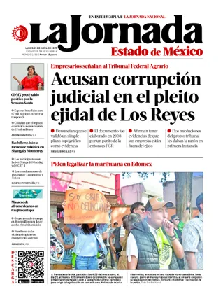 Seleccionar La Jornada Edomex | 21 de abril de 2025