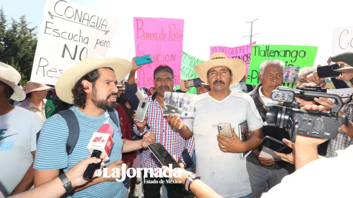 Temoayenses cierran libramiento Toluca-Valle de Bravo, piden acceso a agua potable