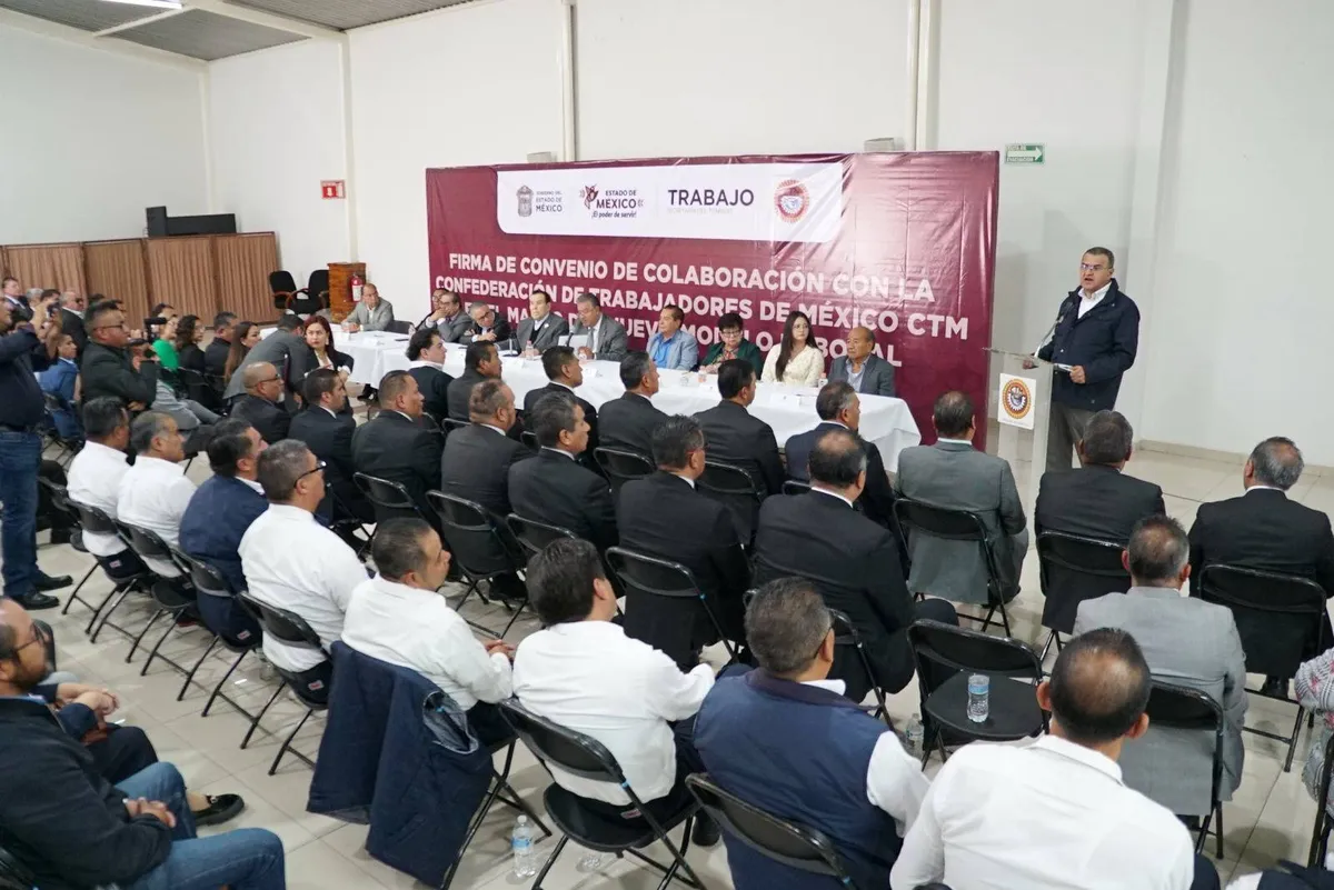 Edomex firma convenio con la Confederación de Trabajadores de México
