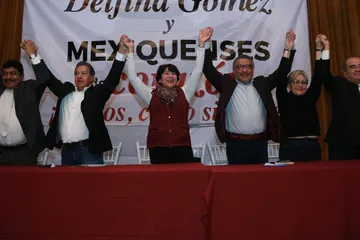 Delfina Gómez e Higinio Martínez