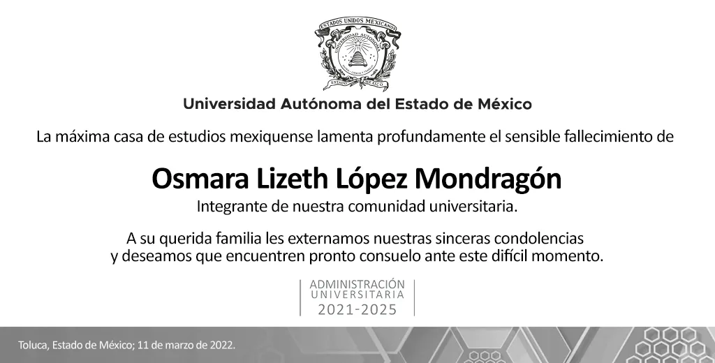 Fallece estudiante de UAEMéx: Fiscalía investiga causa de muerte