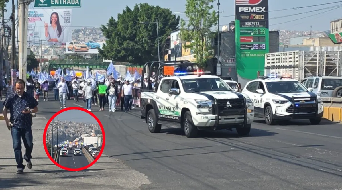 Manifestantes paralizan Periférico Norte y Sor Juana en protesta por despojo y falta de justicia