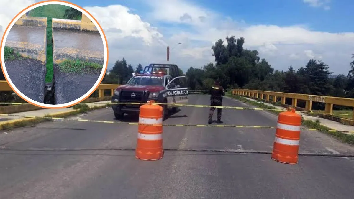 Puente El Polvorín lleva casi 8 meses cerrado en Teoloyucan