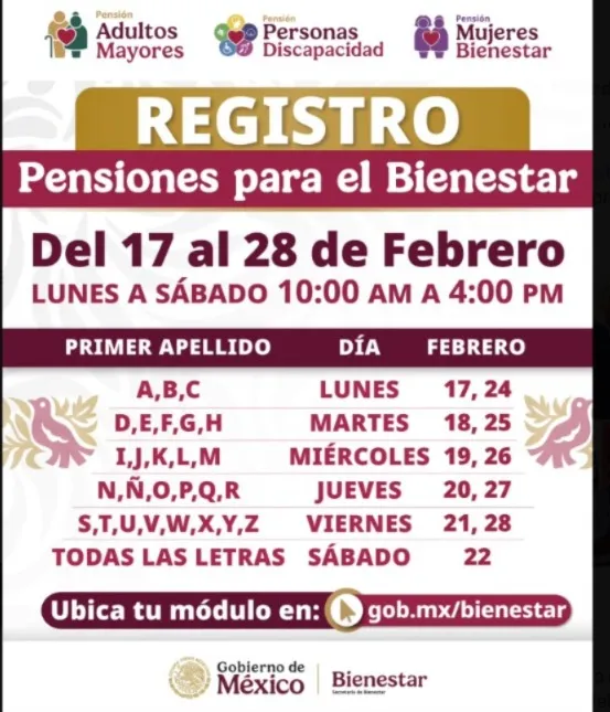 Abre nuevo REGISTRO a Pensiones para el Bienestar: Adultos Mayores, Personas con Discapacidad y Mujeres