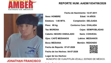 Alerta Amber: Se busca a Jonathan Francisco García Magaña de 14 años