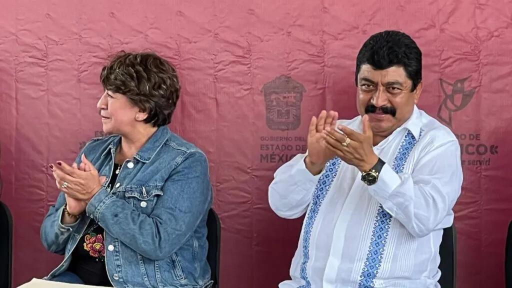 El presidente Nazario Gutiérrez Martínez y la gobernadora Delfina Gómez Álvarez inauguran obra hidroagrícola para el campo texcocano