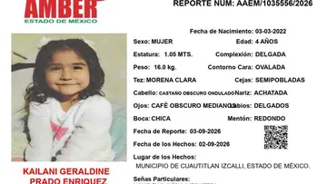 Alerta Amber: Se busca a Keilani Geraldine Prado Enriquez
