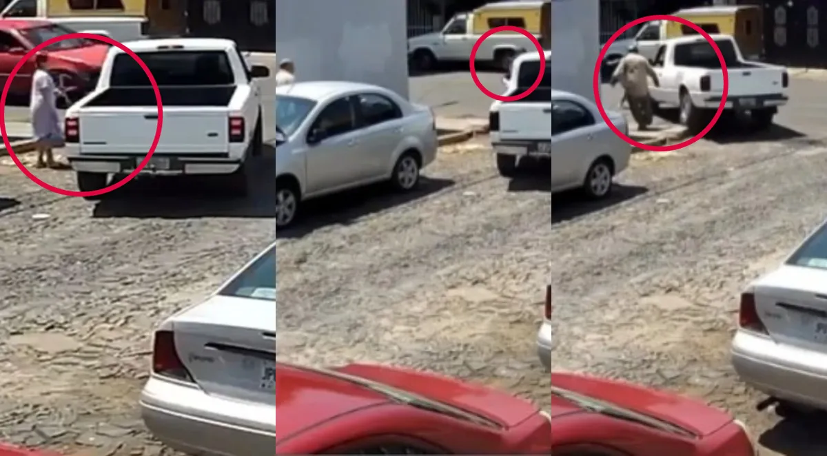 Captan el momento en que un hombre acosa a una niña de 10 años y luego la atropella.