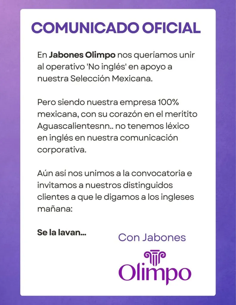 ¡No más inglés! Empresas en México se unen en apoyo a la Selección Mexicana
