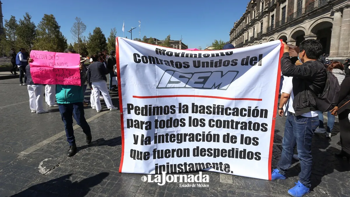 (VIDEO) Estas son las razones por las que personal del ISEM se manifiesta en Toluca