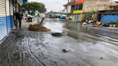 Las calles amanecieron con lodo y basura
