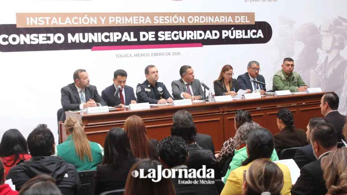 Instalacion y primera sesión ordinaria del consejo de seguridad pública en el municipio de Toluca.