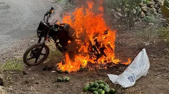 Los vecinos incendiaron el vehículo y realizaron una búsqueda sin éxito, además de denunciar que el presunto responsable ha sido detenido anteriormente, pero vuelve a delinquir.