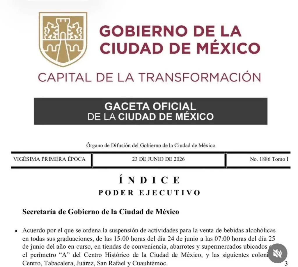 Ley Seca en CDMX por el México vs Chequia del Mundial 2026: estas colonias no podrán vender alcohol