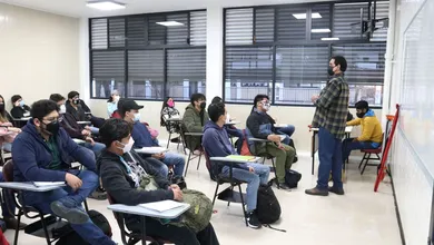 Foto de un salón de clases.