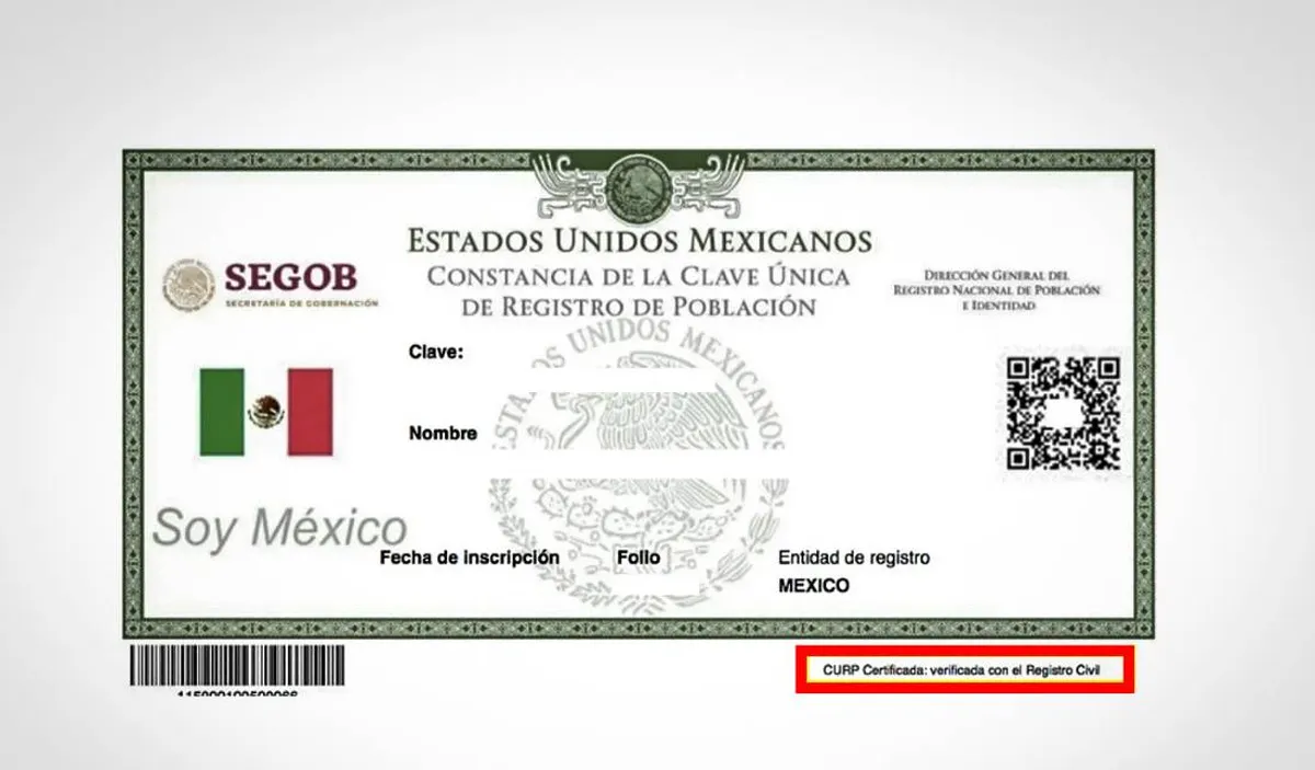 Curp certificada