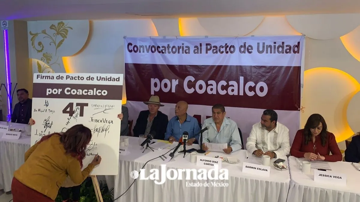 Coacalco: Morenistas firman pacto de unidad
