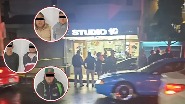 Autoridades acordonaron la barbería Studio 10 tras la balacera en la colonia Agrícola Oriental, Iztacalco.