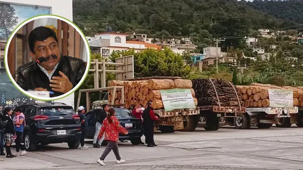 Vecinos retienen camiones con madera en Texcoco
