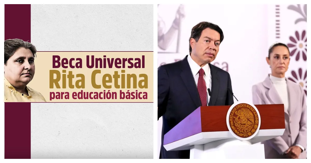 Desde Palacio Nacional, Mario Delgado, secretario de Educación Pública (SEP) y la presidenta de México, Claudia Sheinbaum.