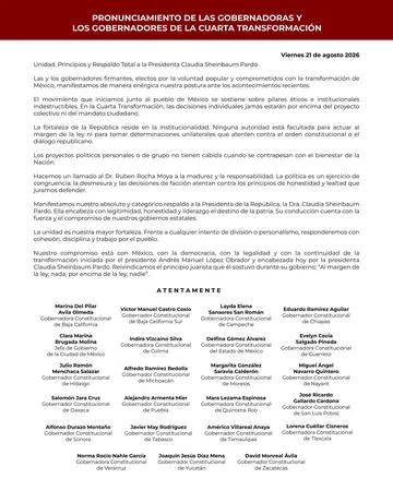 Delfina Gómez respalda a Claudia Sheinbaum: “Nadie por encima de la ley”