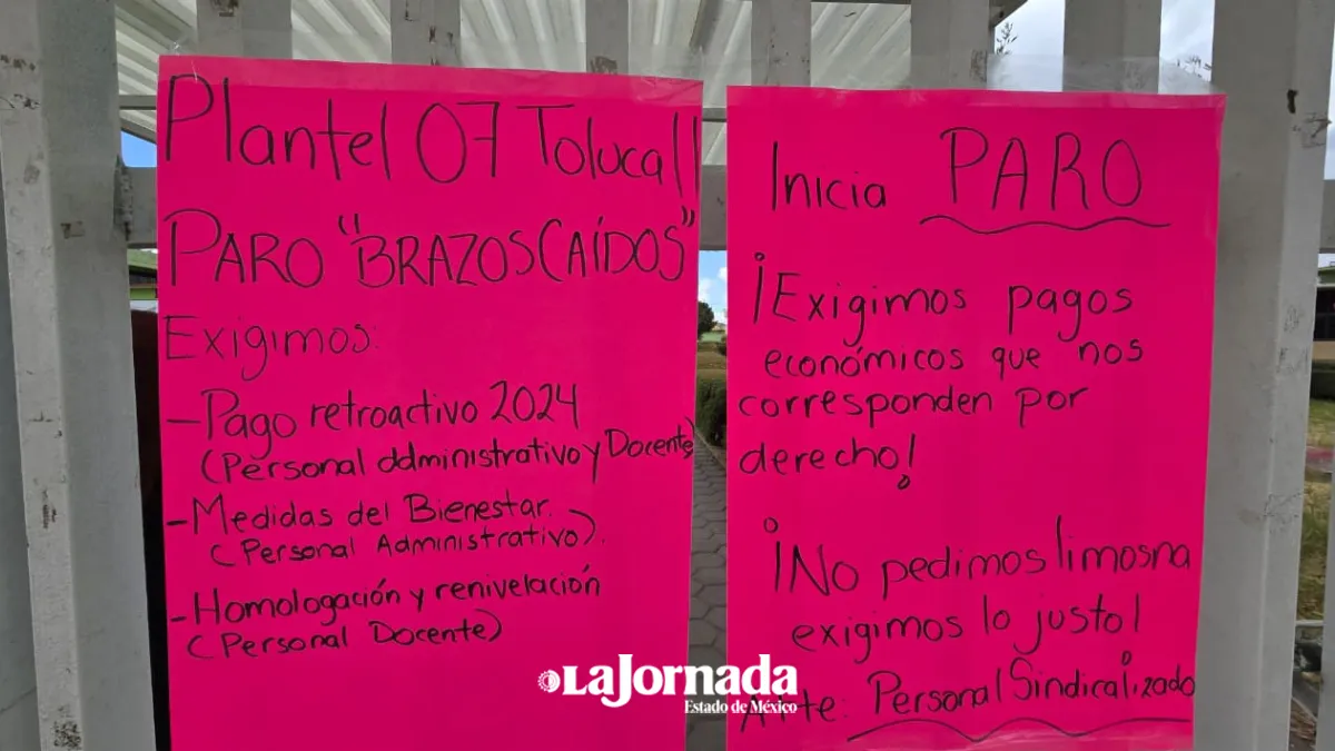 COBAEM inicia paro de brazos caídos