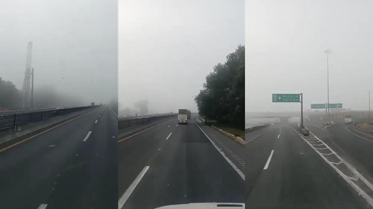 [VIDEO] Se registra neblina en el Circuito Exterior Mexiquense