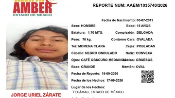Alerta Amber: Se busca a Jorge Uriel Zárate Gómez, desapareció en Tecámac