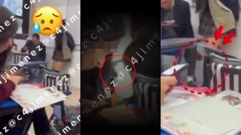 Docente es detenido en CDMX tras ser captado en video grabando a alumnas bajo la falda dentro de un salón de clases.